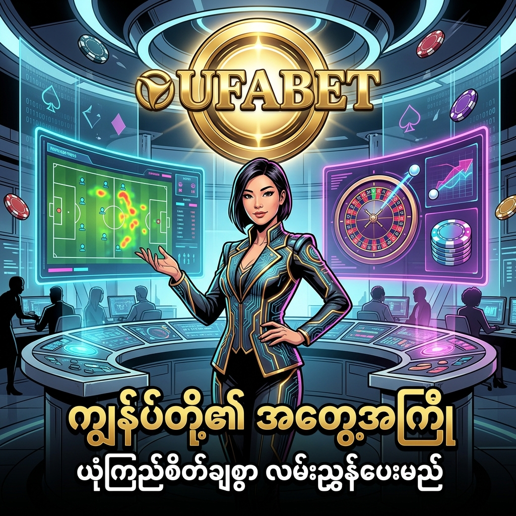 ဤပုံသည် UFABET ပလပ်ဖောင်းကို နှစ်ပေါင်းများစွာ အသုံးပြုခဲ့ပြီး အတွေ့အကြုံရှိသော ကျွမ်းကျင်သူအဖွဲ့မှ မြန်မာကစားသမားများအတွက် ရည်ရွယ်၍ တည်ထောင်ထားသော ယုံကြည်စိတ်ချရသည့် လမ်းညွှန်မှုပေးသည့် ဝဘ်ဆိုက်၏ အနှစ်သာရကို ဖော်ပြထားသော စိတ်ကူးယဉ်ဆန်သည့် ဒီဇိုင်းပုံရိပ်တစ်ခု ဖြစ်ပါသည်။